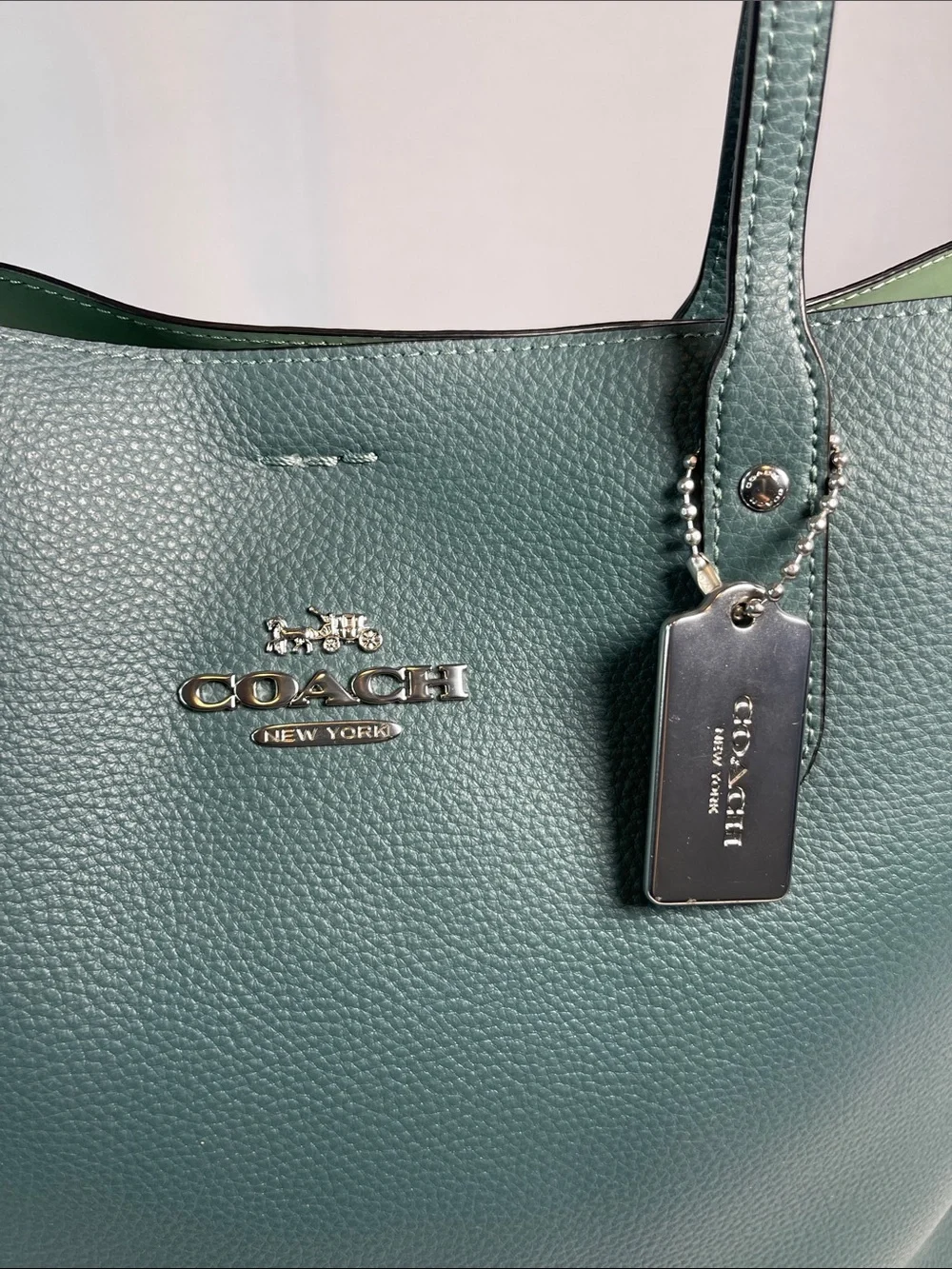 Coach G2181-72673 Town Tote Pebble Leather Green